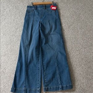SPANX Blue Flare Wide-Leg Jeans